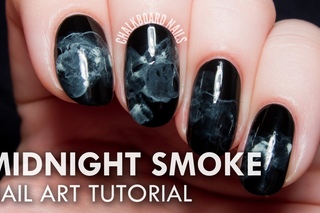 Midnight Smoke Nail Art Tutorial