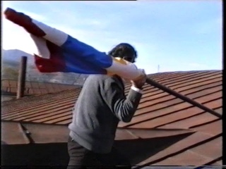 Առաջին անգամ ԱՀ դրոշի բարձրացումը, 1992 թ. / The flag of Artsakh first raised 1992.