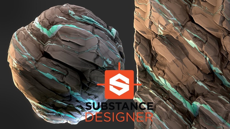 Stylized Icy Rock Substance