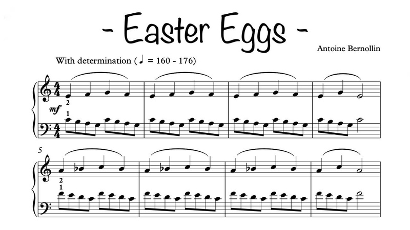 Easter Eggs Antoine Bernollin Piano Solo with sheet music.