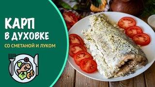 Карп под сметанным соусом - как запечь в духовке на ужин Очень вкусное рыбное блюдо!