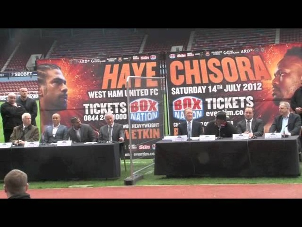 DAVID HAYE v DERECK CHISORA PRESS CONFERENCE ( FULL UNCUT) FOR i FILM