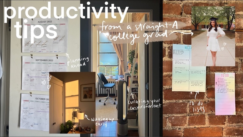 productivity tips from a straight A college grad (spilling all my