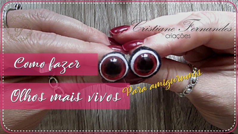 COMO FAZER OLHOS TRABALHADOS PARA AMIGURUMI PARTE