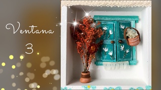 Ventana decorada en 3D maratón imperdible Diy craft