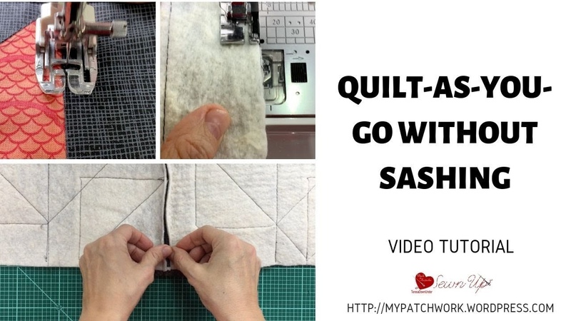Quilt as you go without sashing video tutorial Turnabout patchwork
