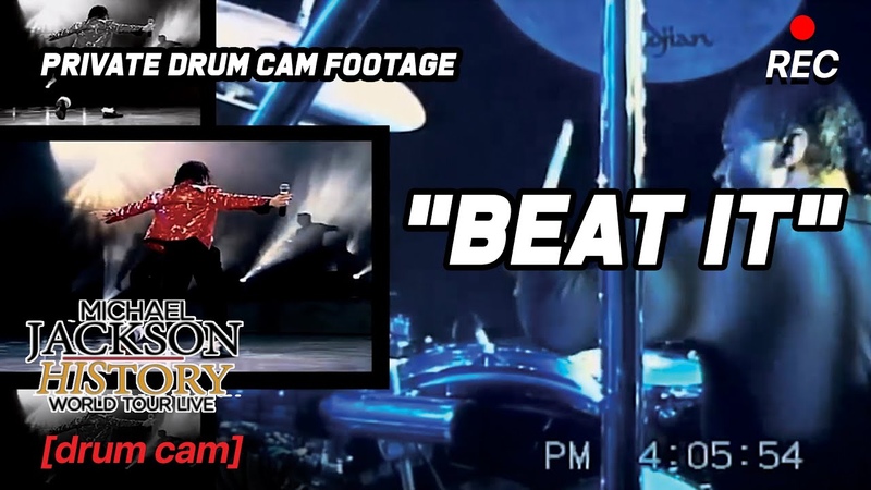 Beat It Sugarfoot DRUM CAM split screen HIStory