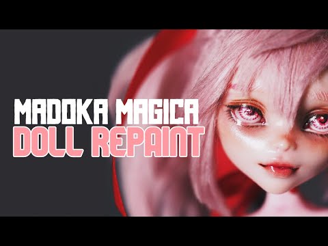 MADOKA MAGICA DOLL REPAINT, Anime OOAK,