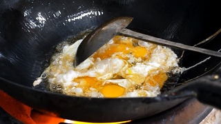 Egg Fried Rice and Omelette Fried Rice in Korean Restaurant