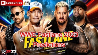 WWE Fastlane 2023 John Cena and LA Knight vs. Jimmy Uso & Solo Sikoa Predictions WWE 2K23