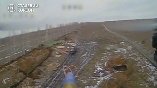 Прикордонники дроном підірвали ворожу вантажівку на Харківщині