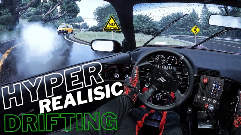 Downhill Drifting on Mt Akina w, Traffic Assetto Corsa, Fanatec CSL