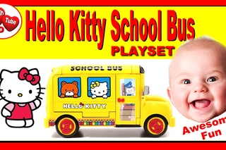 HELLO KITTY SCHOOL BUS UNBOX