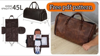 free pdf Pattern for Hanging Suitcase Suit Business Travel Bag