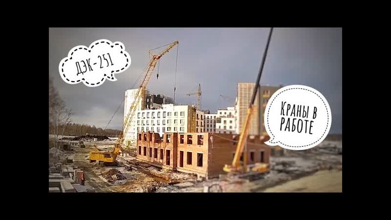 Краны в работе. Гусеничный кран ДЭК 251. Crawler