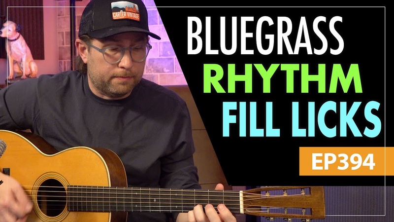 Rhythm fill licks and embellishments over basic chords Bluegrass Style Guitar lesson