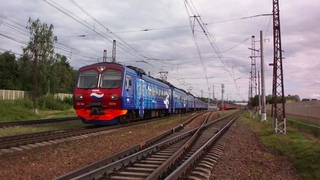 Скоростной ЭД4М-0398 “РЭКС“ отправляется в Москву от станции Барыбино