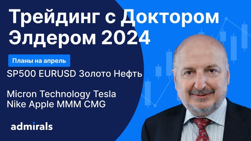 Трейдинг с Доктором Элдером 2024, SP500 EURUSD Gold Нефть BTC MU Tesla Apple MMM