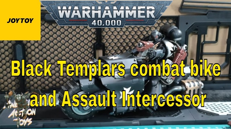 Joy Toy Warhammer 40k 1:18 scale Black Templars raider pattern combat bike and assault