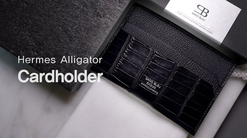 Making Alligator leather cardholder as Hermes does. 에르메스와 같은 소재식으로 엘리게이터