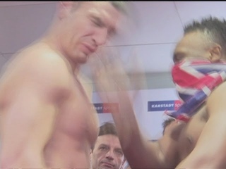 Derek Chisora slaps Vitali Klitschko at Munich weigh-in