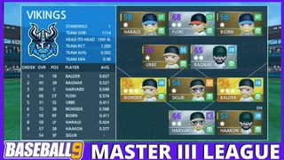 🟥  BASEBALL 9 LIGA MASTER III  TEMPORADA REGULAR VIDEOGAMES