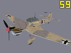 DE- german Airplane JU-87 DESERT