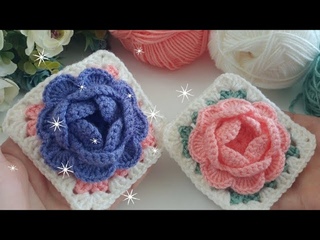 wonderful conclusion three dimensional rose protect desing pattern motive #patterns#crochet #