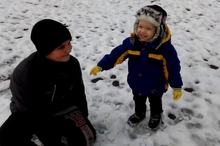 Vlog.Делаем снеговика.Играем на природе.Учим цвета.