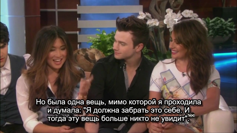 Каст Glee на шоу Эллен, март 2015 (русские