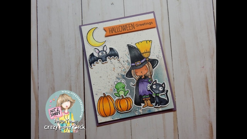 Not 2 Shabby Design Team Project, MFT Witch Way is the Candy, Halloween Card Series 2018, Card
