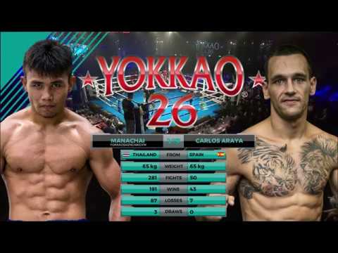 YOKKAO 26: Manachai YOKKAOSaenchai Gym vs Carlos Araya (65kg) Hong