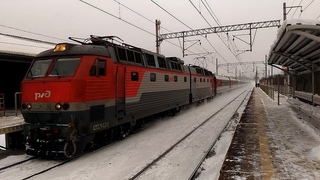 Электровоз ЧС7-071 с фирменным поездом №037 “Томич“ Томск - Москва