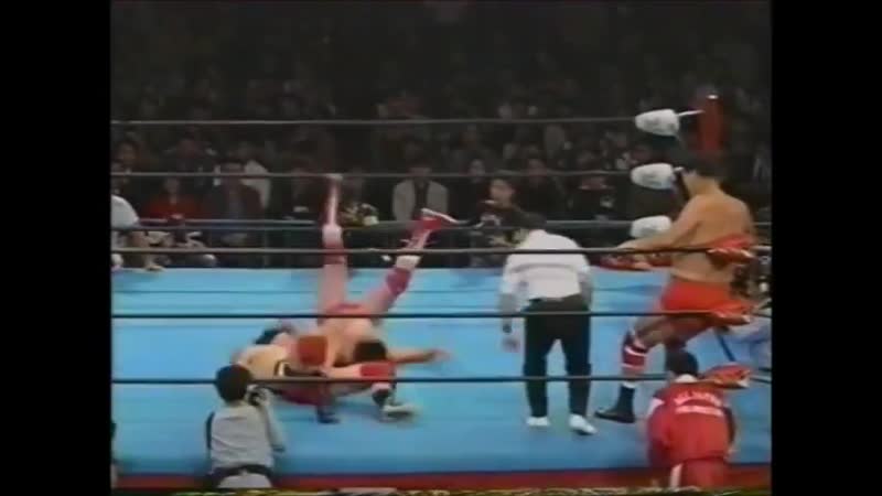 Toshiaki Kawada, Akira Taue vs. Giant Baba, Tamon Honda
