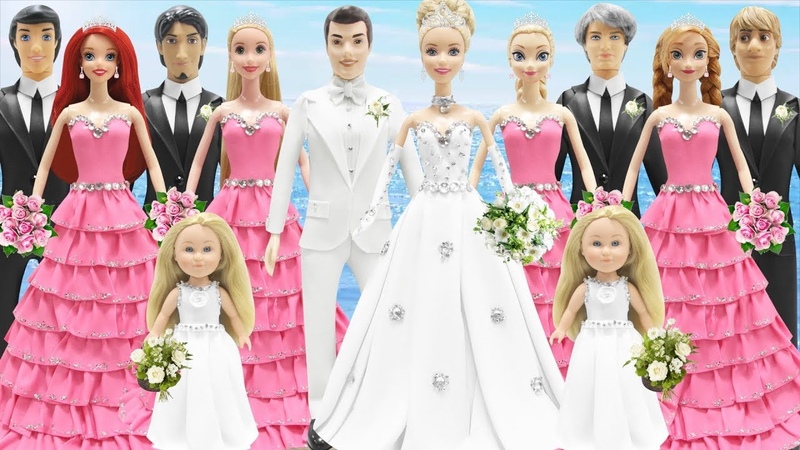 Play Doh Wedding Disney Princess Cinderella Charming I Elsa, Anna, Ariel, Rapunzel,