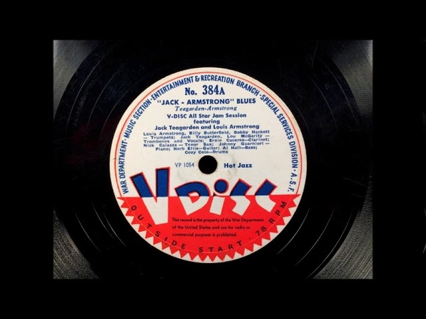 JACK ARMSTRONG BLUES Hot Jazz from V Disc Alll Star Jam