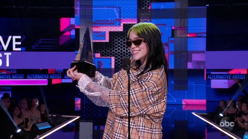 Billie Eilish Wins Favorite Artist Alternative Rock at the 2019 AMAs The American Music