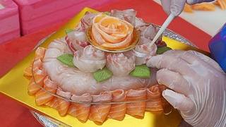 Удивительный торт “Сашими“- корейская уличная еда.
