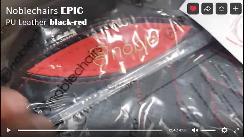 Noblechairs EPIC ( NBL PU RED 002) PU Leather black