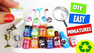 10 Easy DIY Miniatures - each in less than 1 minute #2 - simplekidscrafts