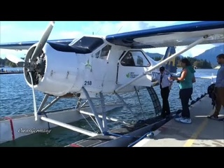 Harbour Air DHC-2 Floatplane Cockpit Flight Mail Run From Vancouver to Gulf Islands