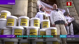 Немецкие фермеры и пчеловоды устроили акцию протеста в Берлине