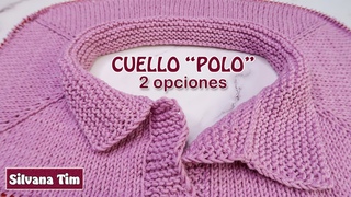 Cmo Tejer Cuello a dos agujas &quotPOLO". Cuello para pulover,  sueter tipo polo, Tejido a Dos Agujas