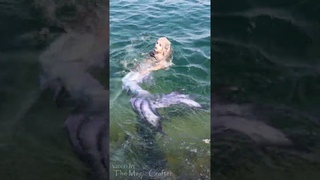 A Mermaid (or siren) swimming out into deeper water and then coming back for you... #shorts