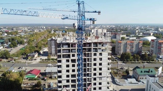 Timelapse the building has 24 floors in Tambov.