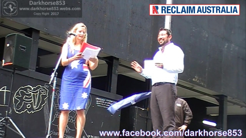 Dan Evans Fourth Speaker The Reclaim Australia Rally in Sydney