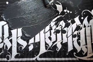 Chester_86 - Calligraphy on canvas: worst case scenario