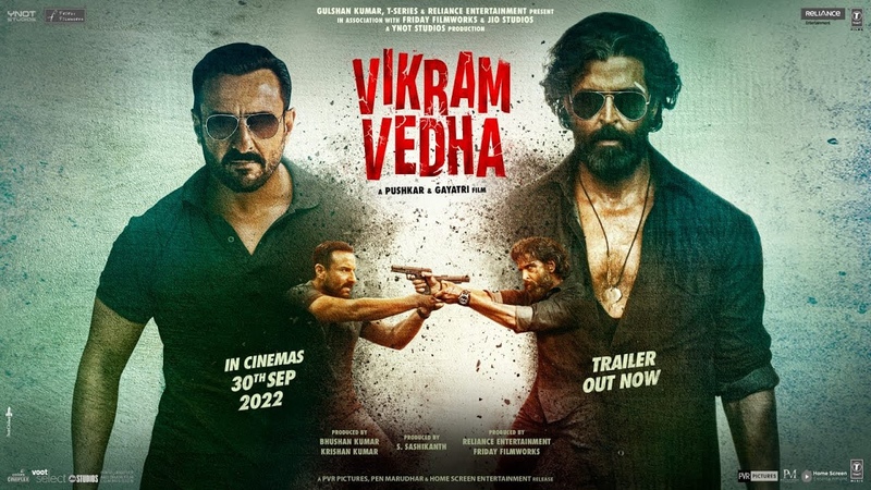 Vikram Vedha Official Trailer, Hrithik Roshan, Saif Ali Khan, Pushkar Gayatri, IN CINEMAS 30
