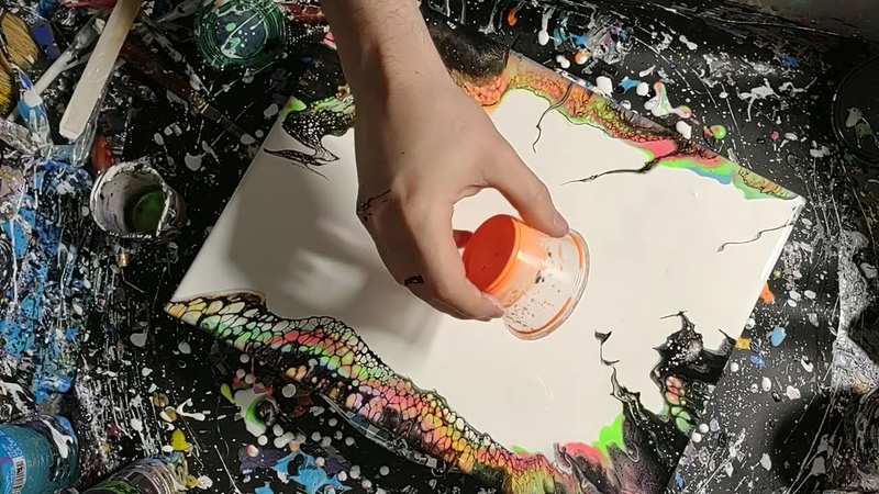 UV Swipe. Acrylic Paint