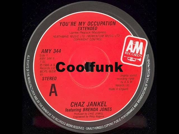 Chaz Jankel Featuring Brenda Jones Youre My Occupation (12 Extended